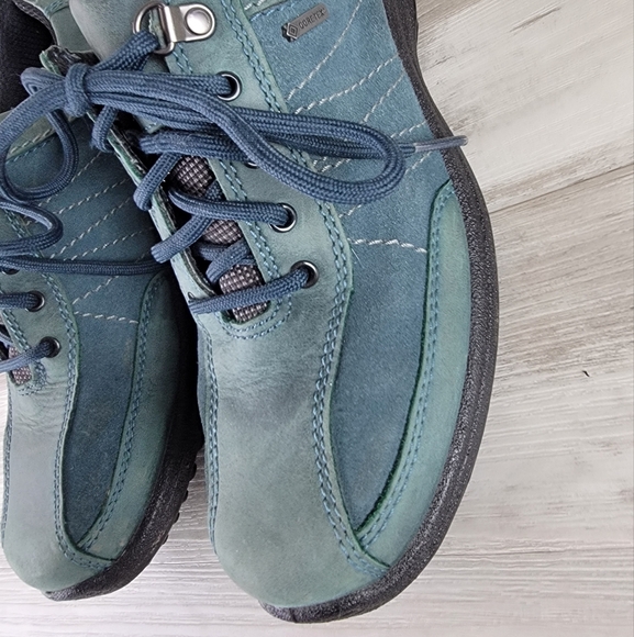 Hotter Goretex Blue Green Suede Leather Lace-Up Shoes Women's 8 - Picture 5 of 16